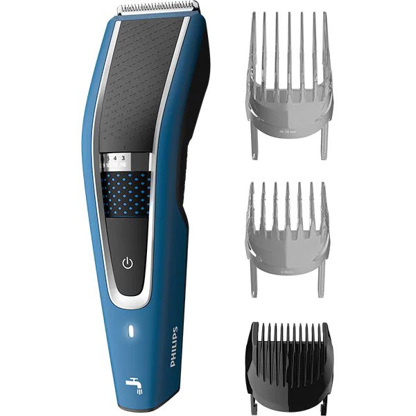 Masina de tuns, Philips, fara fir, ergonomic, inox, albastru/negru