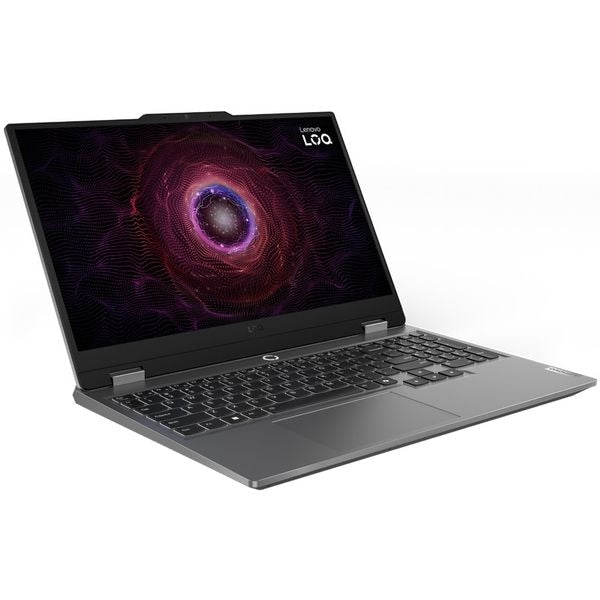 Laptop Gaming Lenovo LOQ 15ARP9 cu procesor AMD Ryzen™ 7 7435HS pana la 4.5GHz, 15.6" Full HD, IPS, 144Hz, 24GB DDR5, 512GB SSD, NVIDIA® GeForce RTX™ 4050 6GB GDDR6, No OS, Luna Grey