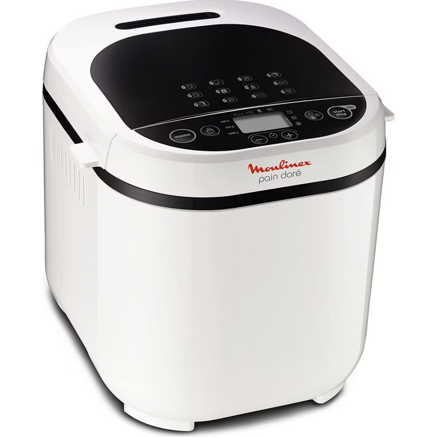 Mașină de Făcut Pâine Moulinex Pain Doré OW210130, 720W, 1 kg, 12 Programe, 3 Niveluri Rumenire, Alb
