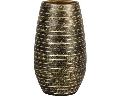 Masca Ghiveci Solano Ø 22 Cm H 40 Cm Negru/auriu