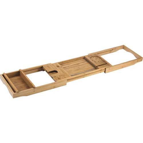 Suport citit in cada, REIKA, din bambus extensibil, 74.5 - 108.5 cm