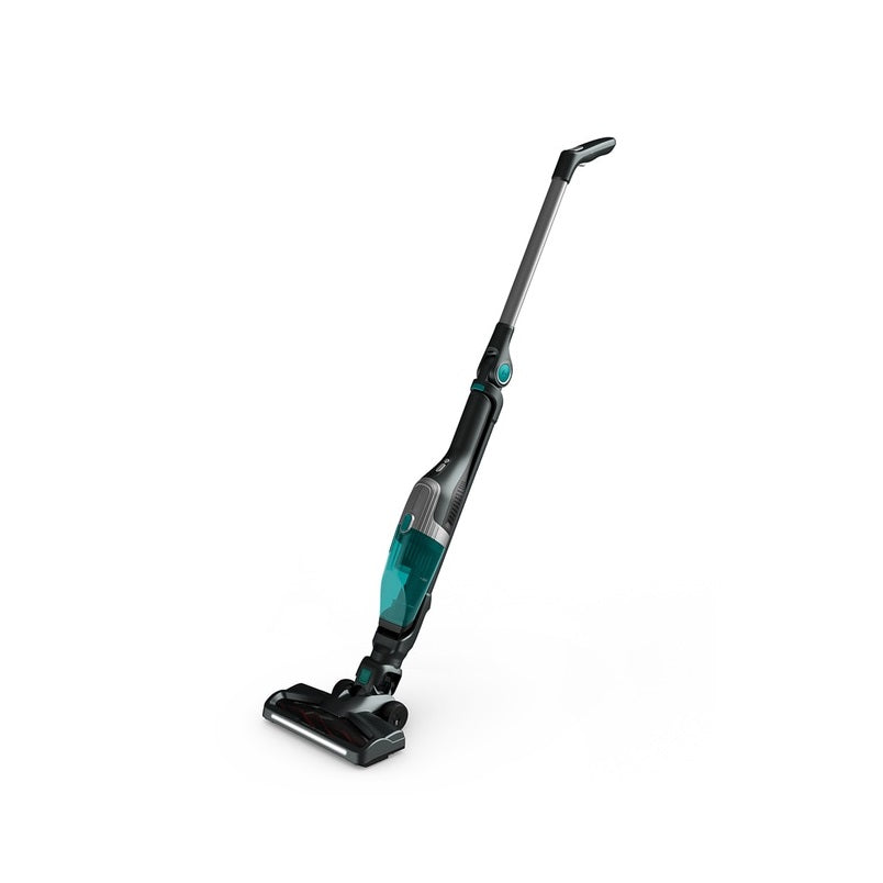 Aspirator vertical ROWENTA X-trem Compact 2 in 1 RH1239WO, Tehnologie Flex, 0.4 L, 16.8 V, Autonomie 40 min, Verde/Gri