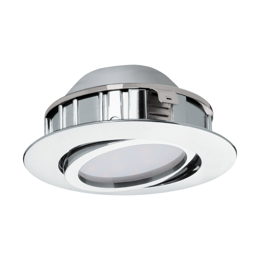 Spot incastrat PINEDA, 95855, LED, 6W, Ø 84, 500 Lumeni, 3000 K (Calda), Plastic / Crom