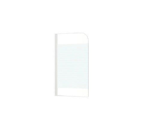 Paravan cada Form&Style New Tahiti, 75x140 cm, 1 element, sticla decor dungi, profil alb