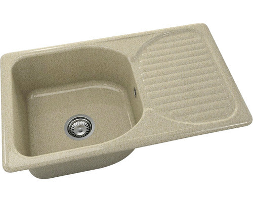 Chiuveta Bucatarie Cu O Cuva Fat Classic 215 80x49 Cm, Cu Picurator, Reversibila, Granixit Sahara