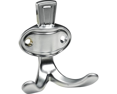 Cuier Pentru Mobila Cu 2 Carlige Hettich Antik & Retro 68x76 Mm, Zamac Nuanta Aluminiu