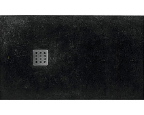 Cadita de Dus Dreptunghiulara Slim Roca Stonex Terran 120x80 cm Negru