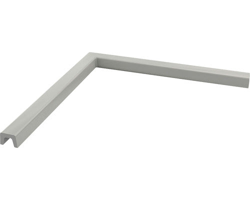 Prag Cabina Dus Unghi Drept din Marmura Compozita 90x90 cm Gri Inox