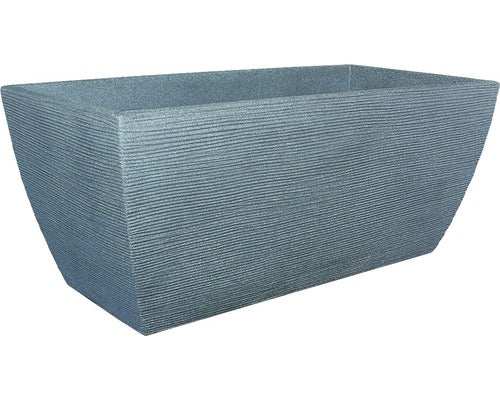 Ghiveci Mare Geli, Striat, Plastic, 80x40x34 Cm, Gri