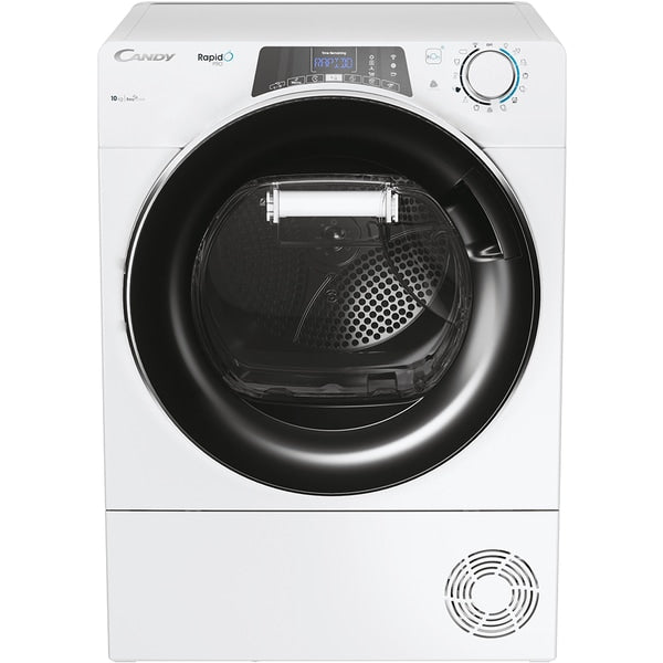 Uscator de rufe Candy Rapido Pro RPEH10A2TCBEX-S, Pompa de caldura, 10 kg, Clasa A++, WiFi, Easy Case, Programe rapide de uscare, Dry Senzor, Kilo Detector, Alb