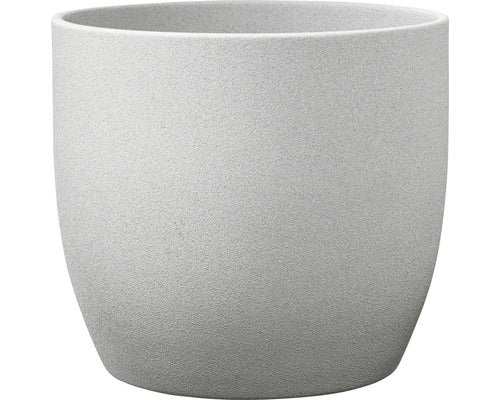 Masca Ghiveci Soendgen Basel Stone Ceramica Ø 19 Cm H 18 Cm Gri Deschis