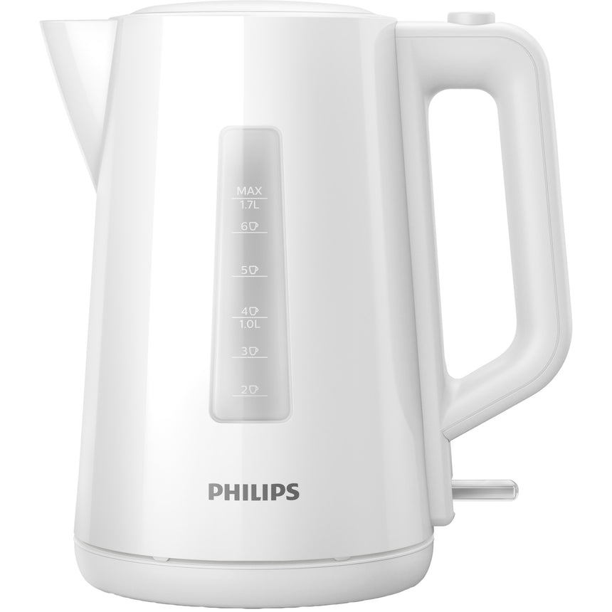Fierbator Philips HD9318/00, 2020W, 1.7 l, capac cu resort, plastic, led de control, indicator de nivel al apei, filtru detasabil, fara fir cu baza Pirouette 360, Alb