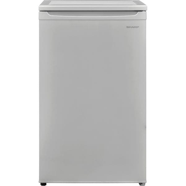Frigider cu o usa SHARP SJ-UE088T0S, iluminare LED, fruits & vegetable zone, clasa E, inaltime 82.1, 81l, Argintiu