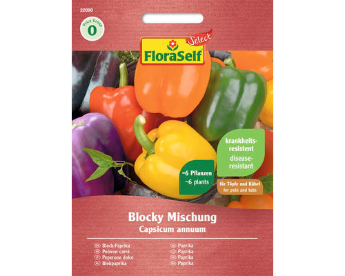 Seminte Legume Floraself Select Ardei Gras Blocky F1 Mix