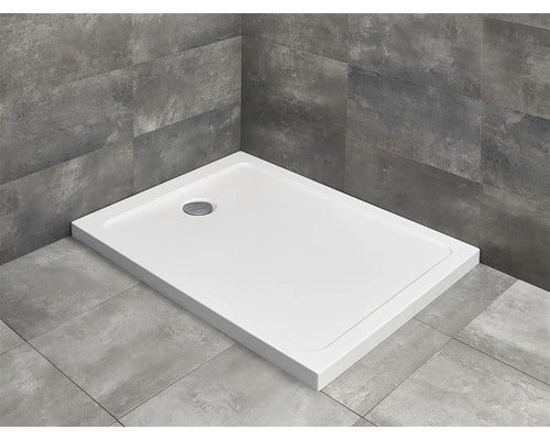 Cadita de Dus Dreptunghiulara Radaway Doros Plus F, 80x100x5,5 cm, Acril, SDRFP1080-01, Alb