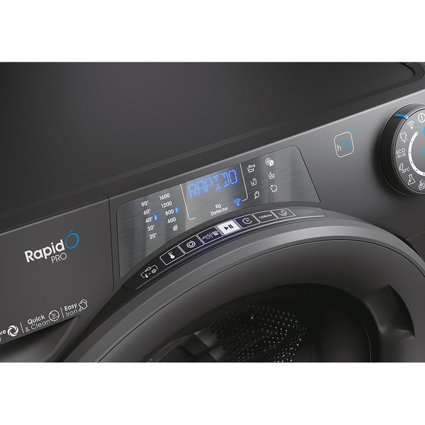 Masina de spalat rufe Candy RP 696BWMRR/1-S, clasa A, 9 kg, 1600 rpm, Motor Inverter, Steam, Mix Power Systems, Conectivitate WiFi/ hOn app, antracit