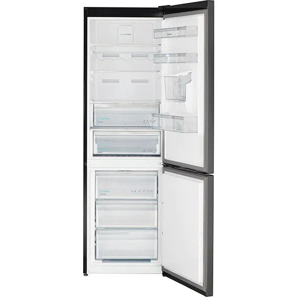 Combina frigorifica SHARP SJ-BA31DHDAE-EU, AdvancedNoFrost, Dozator Apa, 331 l, H 186 cm, Clasa E, Negru