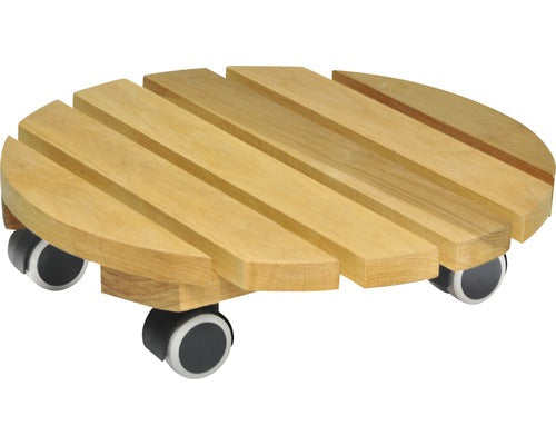 Suport Ghiveci Cu Roti, bambus, Wagner system, Ø 29 Cm, Capacitate Portanta 100 Kg