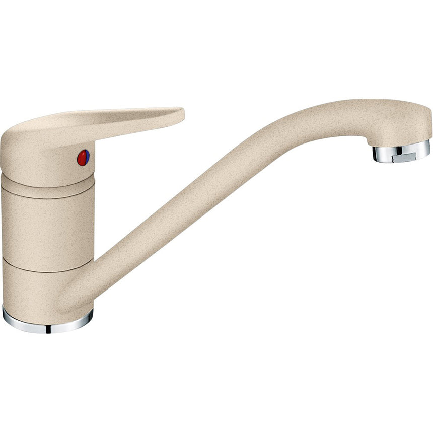 Baterie Franke Novara Plus Oyster, rotatie pipa 360, furtune flexibile inox, cartus ceramic