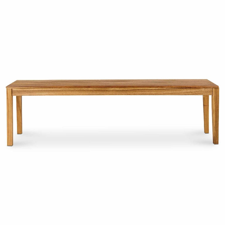 Banca fara spatar pentru gradina Denia, lemn, culoare maro, 160 x 35.5 x 44 cm