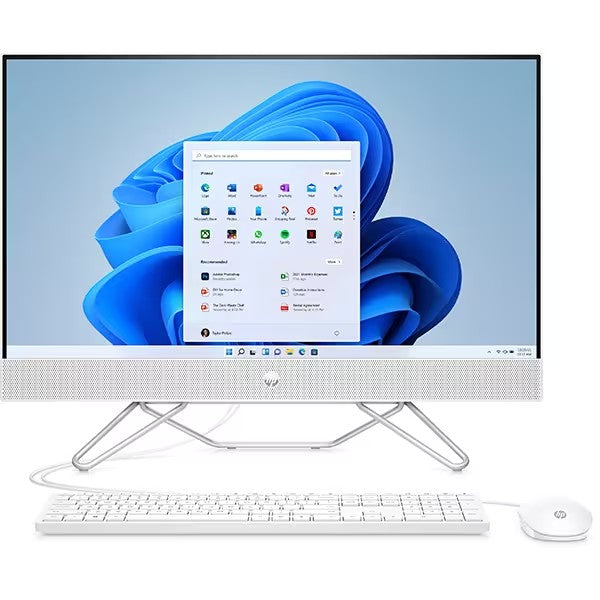 Sistem PC All in One HP 27-cb1034nq, Intel Core i7-1255U pana la 4.7GHz, 27" Full HD, 16GB, SSD 512GB, Intel Iris Xe Graphics, Windows 11 Home, Alb