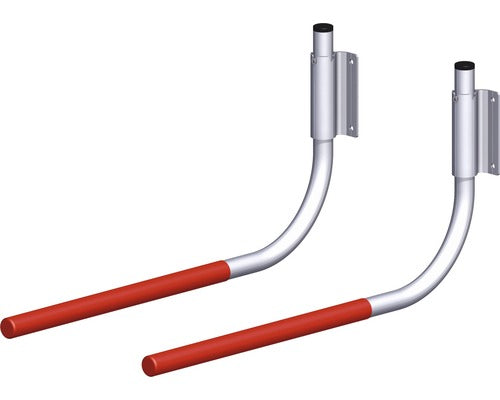 Carlige De Perete Pentru Bicicleta Alfer 550x270 Mm, Aluminiu Cauciucat, Pachet 2 Bucati