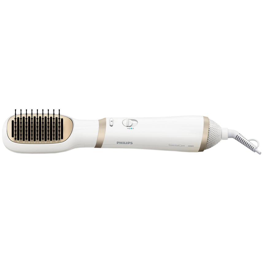 Perie cu aer cald Philips Essential Care Airstyler HP8663/00, 800 W, Ionizare, ThermoProtect, 4 accesorii, Alb