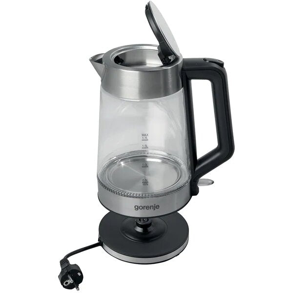 Fierbator apa GORENJE K17GED, 1.7l, 2200W, Argintiu-Negru