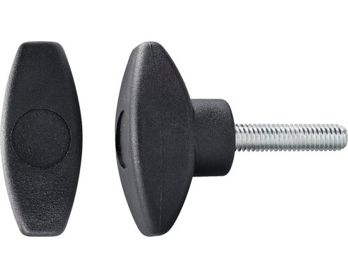 Suruburi Metrice Cu 2 Aripi De Strangere Dresselhaus 6x16 Mm Plastic Negru, 20 Bucati