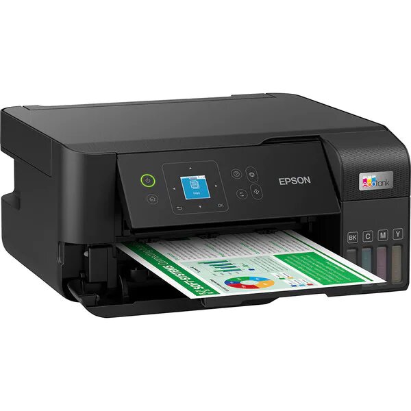Imprimanta multifunctionala color inkjet, Epson, L3560, A4, Wi-Fi, Negru