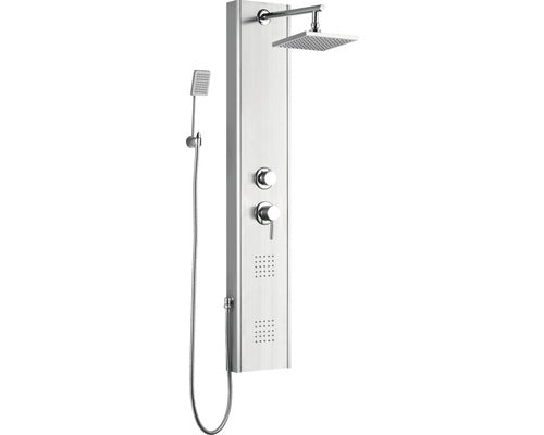 Coloana de dus cu baterie monocomanda Schütte finisaj inox periat