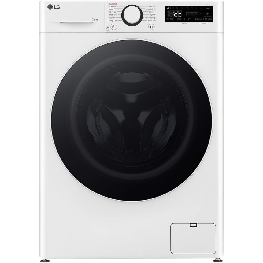 Masina de spalat rufe cu uscator LG F4DR510S0W, 10 kg Spalare, 6 kg Uscare, 1400 rpm, Clasa B, Motor Direct Drive, TurboWash, Alb
