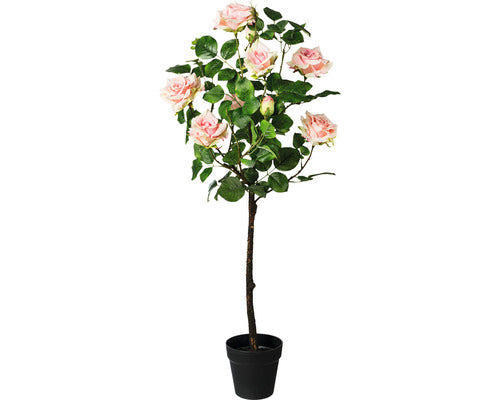 Planta Artificiala Trandafir Trunchi In Ghiveci H 95 Cm Roz