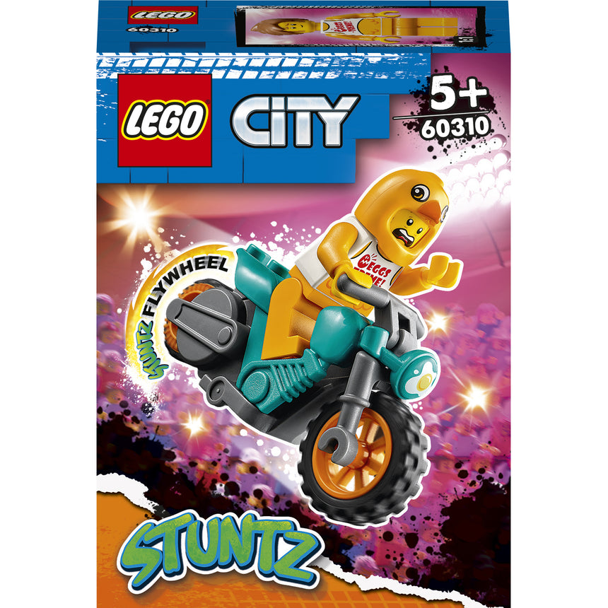 LEGO® City - Motocicleta de cascadorii cu gaina 60310, 10 piese