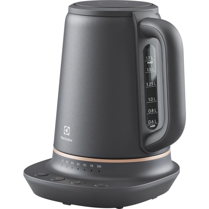 Fierbator Electrolux E7K1-6BP, 2400W, temperaturi predefinite 40-100 ° C, Metal Perlat Negru