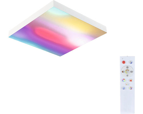 Panou Cu Led Integrat Loria Rainbow 18w 1140 Lumeni 29, 5x29, 5 Cm, Lumina Rgbw, Montaj Aplicat, Alb, Cu Telecomanda