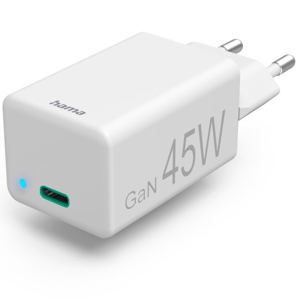 Incarcator retea Hama, mini USB-C, PD/QC, 45W, Alb