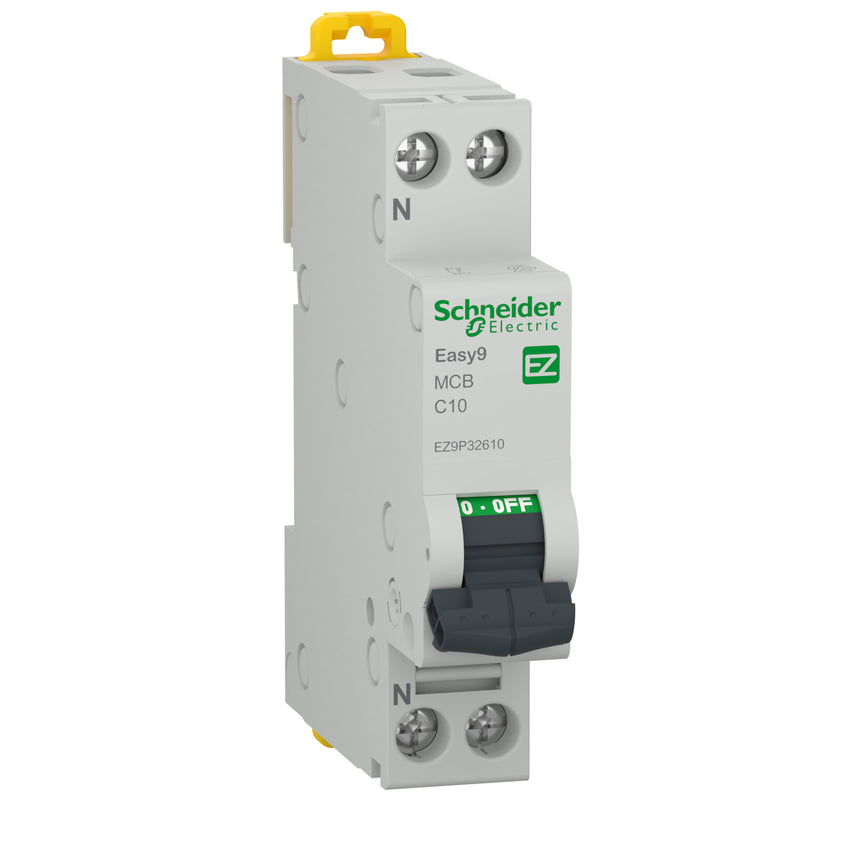 Siguranta electrica automata Schneider Easy9 EZ9P32610, 1P+N, 10A, 4500 C, termo-magnetic, Clipsabil