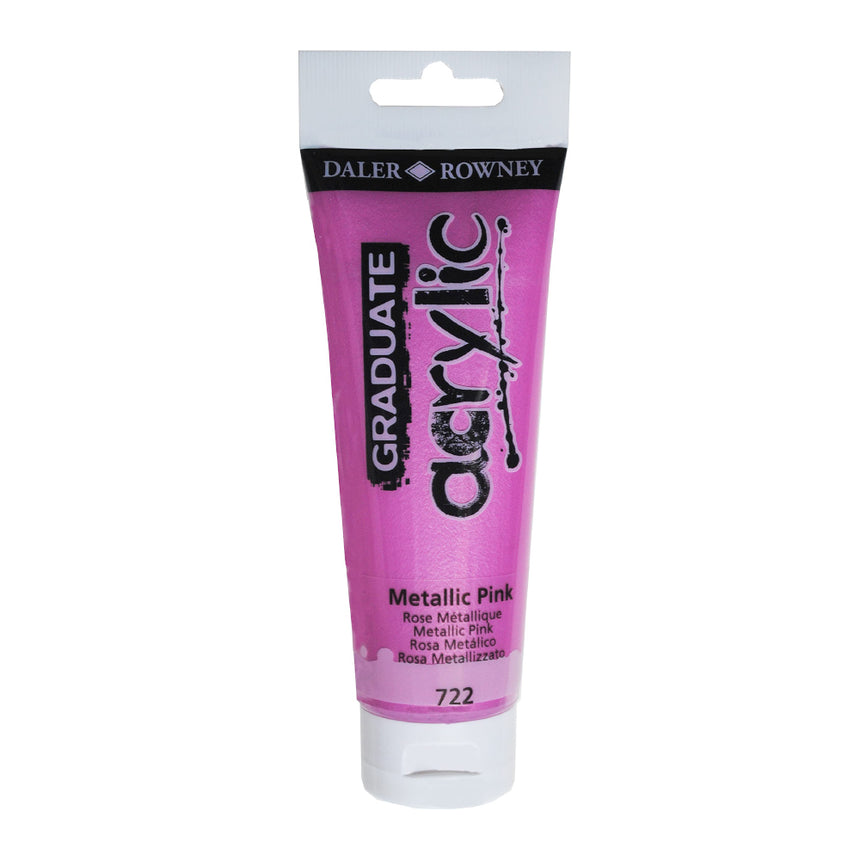 Culoare acrilica Graduate Daler Rowney - Metallic Pink - 120 ml