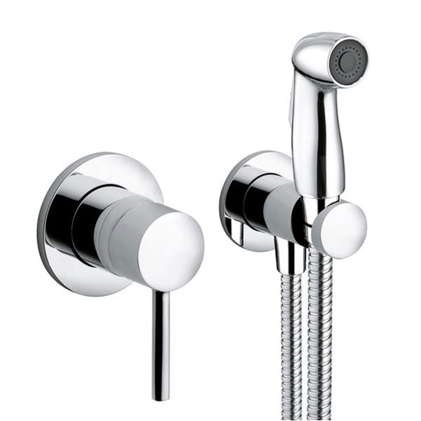 Set dus igiena intima Kludi Bozz, para + agatatoare + furtun + baterie incastrata