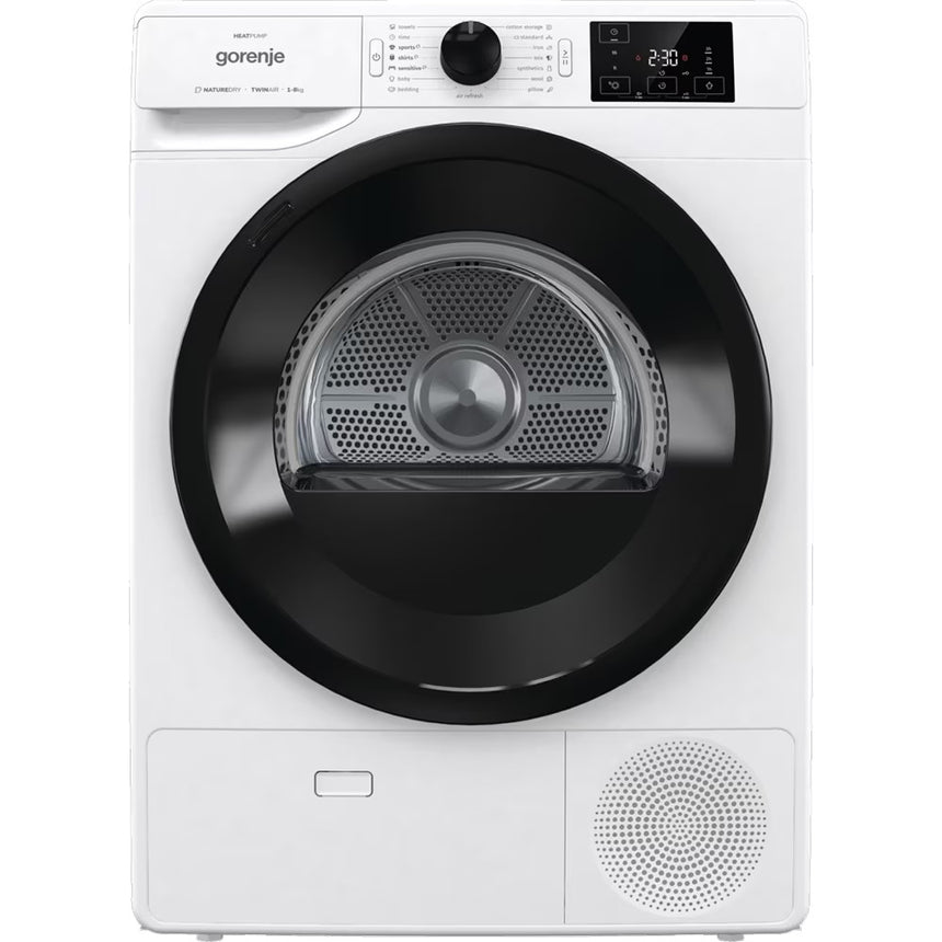 Uscator de Rufe GORENJE D2NE82/GN, Pompa de Caldura, 8 kg, 16 Programe, Clasa A++, Alb