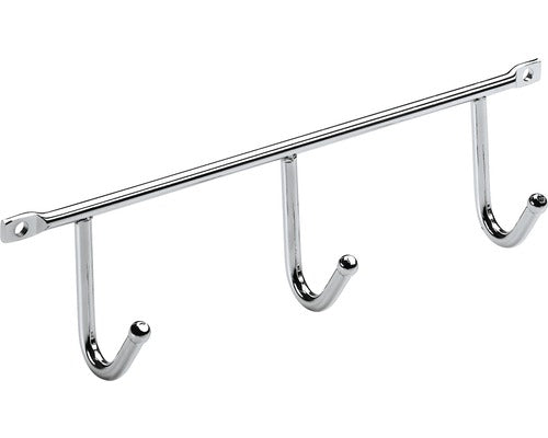 Cuier De Perete Cu 3 Carlige Hettich Budget 200x52x35 Mm, Otel Cromat