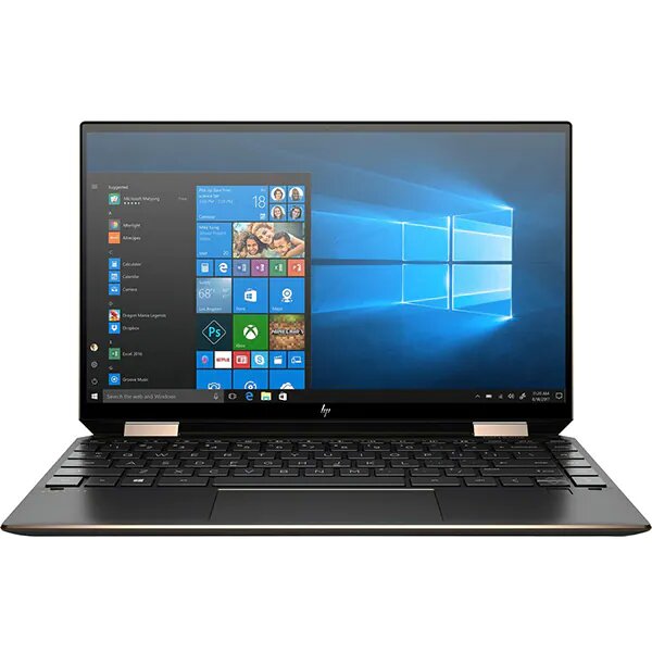 Laptop 2 in 1 HP Spectre x360 13-aw2020nn, Intel Core i5-1135G7 pana la 4.2GHz, 13.3" Full HD Touch, 8GB, SSD 512GB, Intel Iris Xe Graphics, Windows 10 Home, Negru
