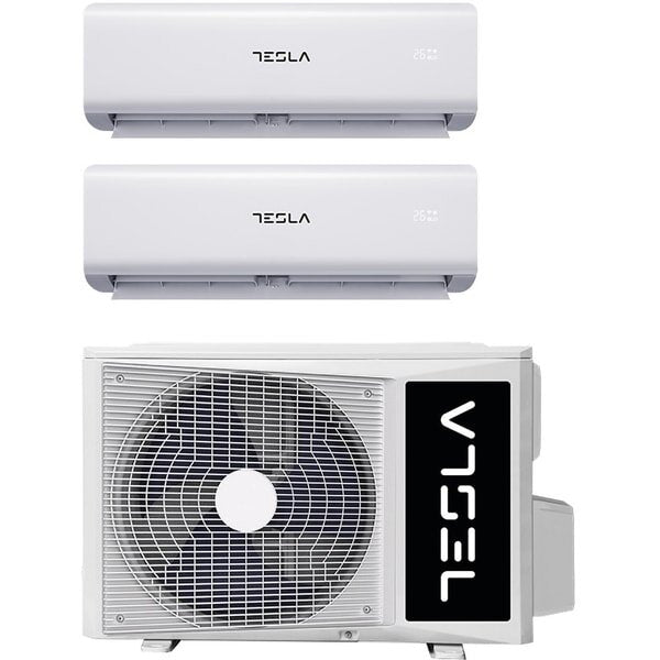 Sistem Aer Conditionat pentru 2 Incaperi, TESLA TGS-D14V99W, 14000 BTU, A++/A+, Wi-Fi, Alb