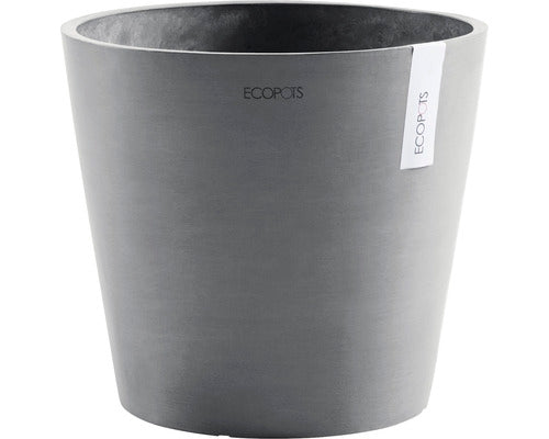 Ghiveci Ecopots Amsterdam Cu Sistem De Irigare Plastic Ø 30 Cm H 26 Cm Gri