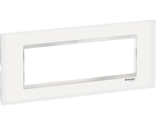Rama Aparataje Schneider Easy Styl 7 Module, Sticla Alba