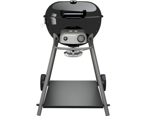 Gratar Pe Gaz Outdoorchef Kensington 480g 1 Arzator 5, 6 Kw Suprafata De Gatire Ø 45 Cm cu Termometru Integrat In Capac, Tava De Colectare Grasime, Suport Tacamuri, Furtun Si Regulator