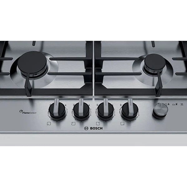 Plita incorporabila BOSCH PCP6A5M90, Gaz, 4 arzatoare, Inox