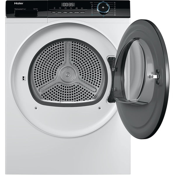 Uscator de Rufe HAIER HD90-A2939-S, Pompa de Caldura, 9 kg, 15 Programe, Clasa A++, Alb