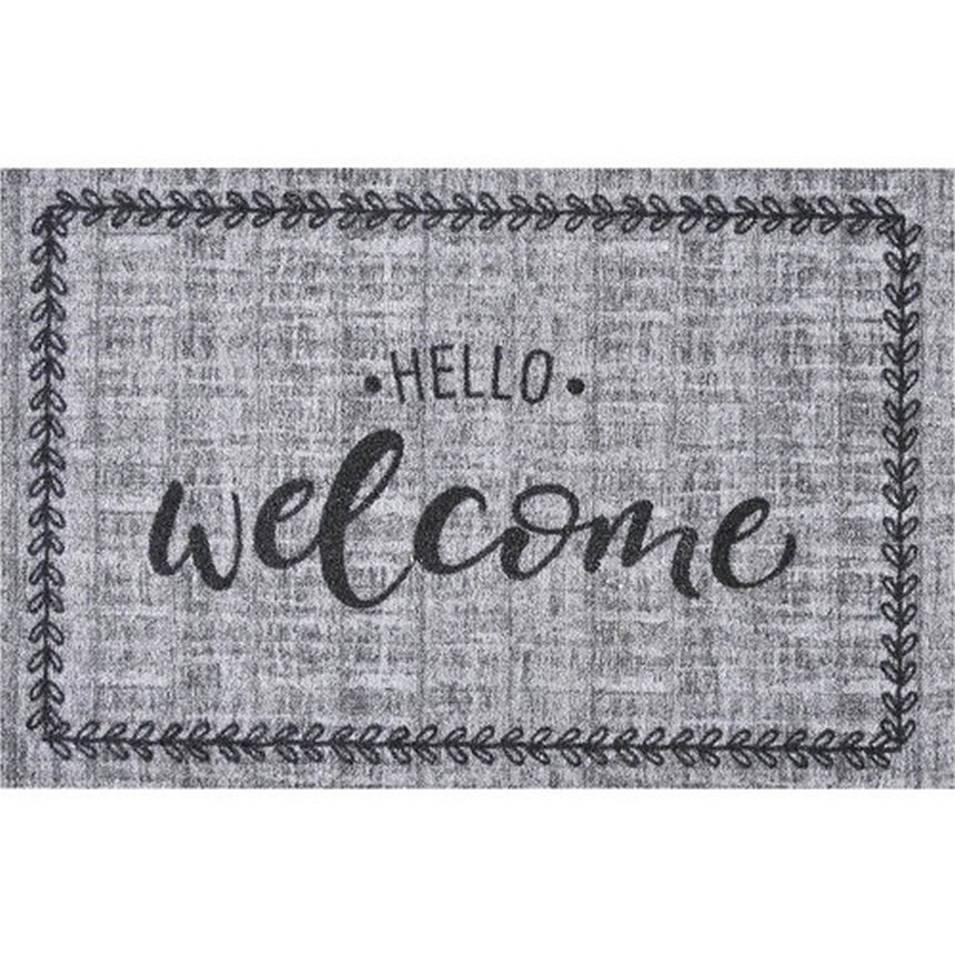 Covoras intrare de interior IS0735 Home, 40x60 cm, Gri / Negru